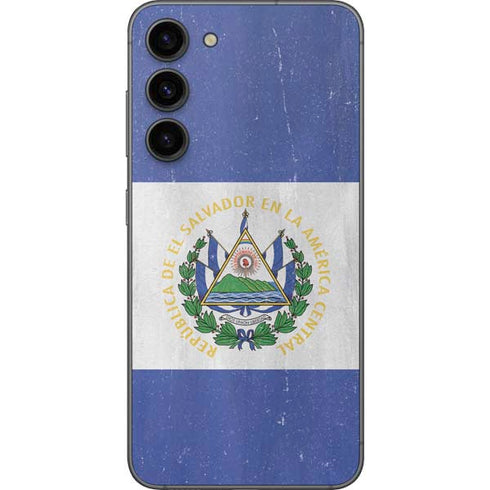 El Salvador Flag Distressed Galaxy S23 Plus Skin